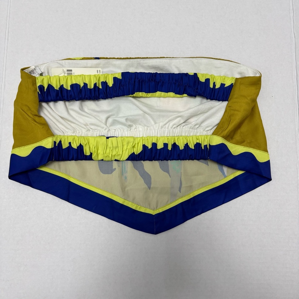 Anthropologie Mustard Yellow Tropical Parrot Bandeau Top - Picture 7 of 8